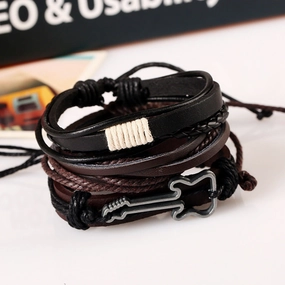 Wholesale Vintage Woven Leather Bracelet