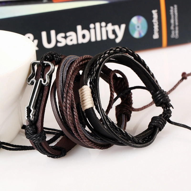 Wholesale Vintage Woven Leather Bracelet