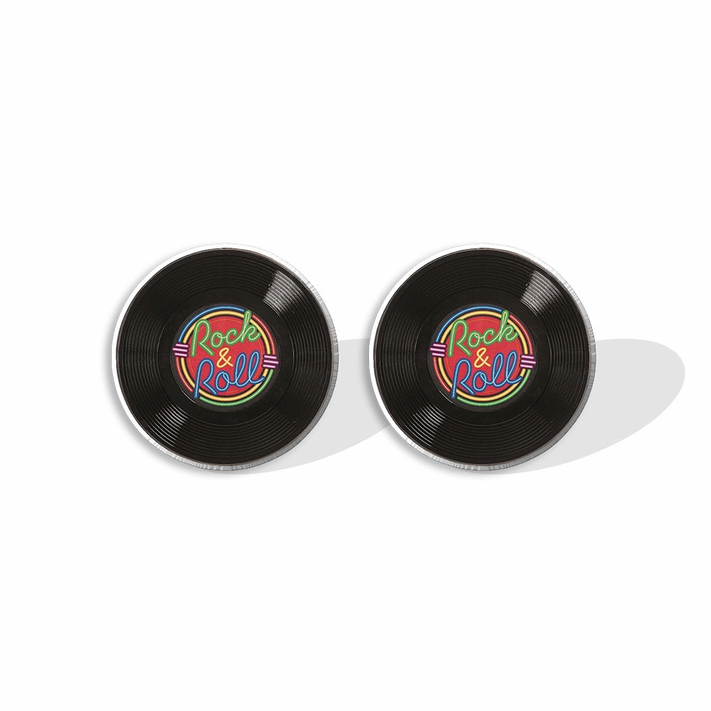 Wholesale Vinyl Records Rubik's Cube Game Console Heat Shrink Sheet Acrylic Earrings