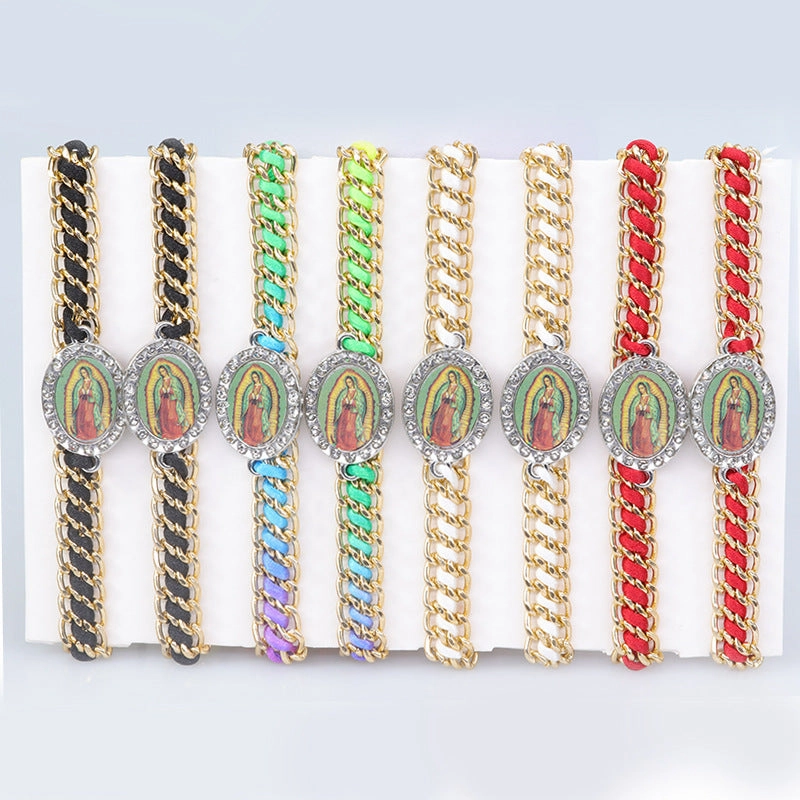 Wholesale Virgin Mary Braided Bracelet