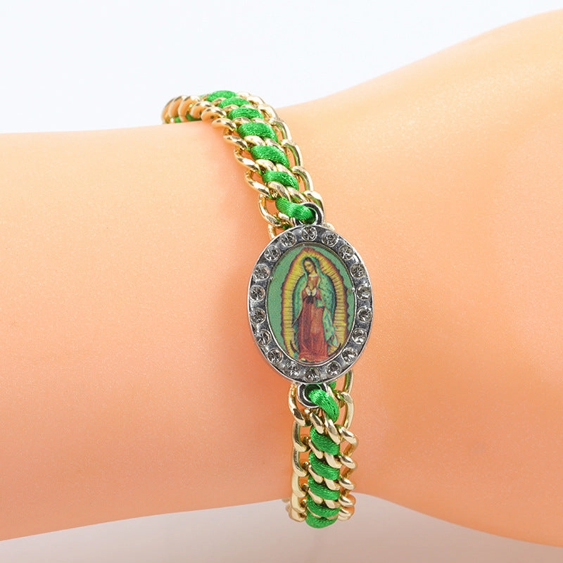 Wholesale Virgin Mary Braided Bracelet
