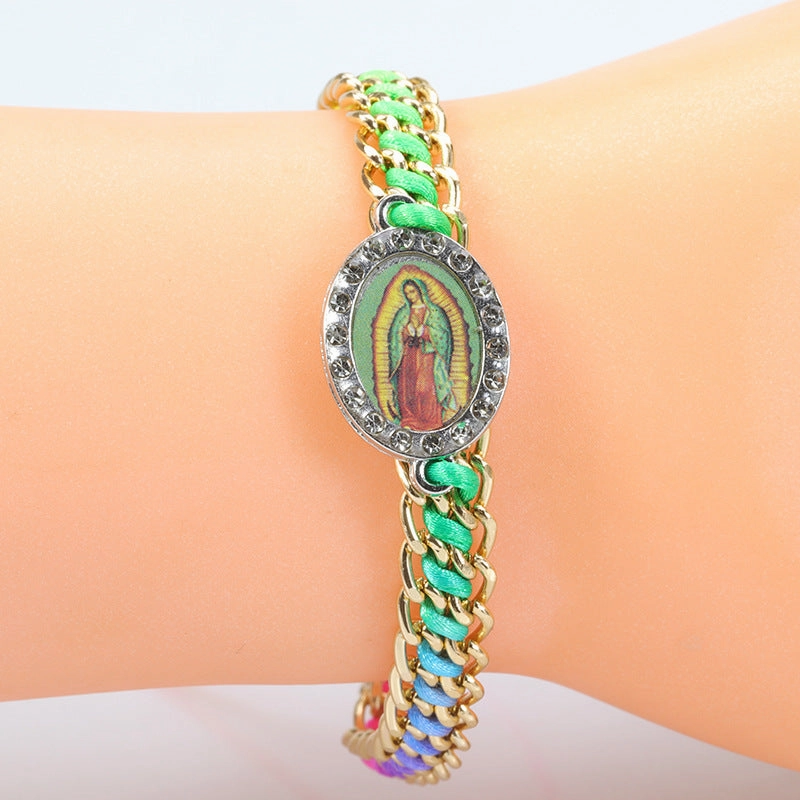 Wholesale Virgin Mary Braided Bracelet