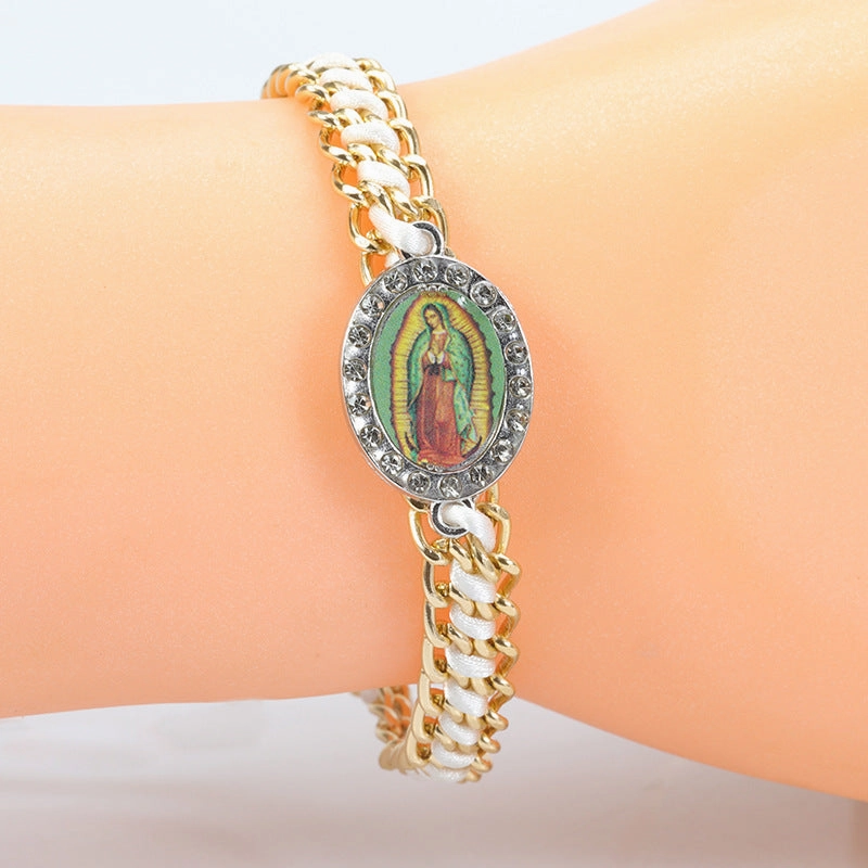 Wholesale Virgin Mary Braided Bracelet