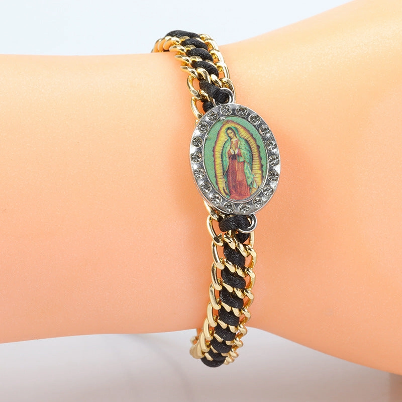 Wholesale Virgin Mary Braided Bracelet