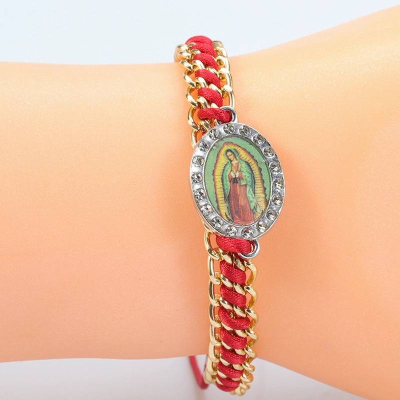 Wholesale Virgin Mary Braided Bracelet