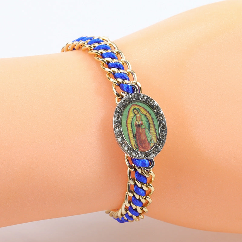 Wholesale Virgin Mary Braided Bracelet
