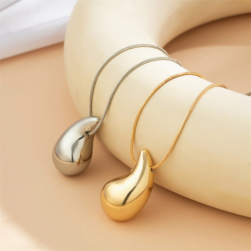 Wholesale Water drop necklace for women, simple and versatile, niche design, clavicle necklace