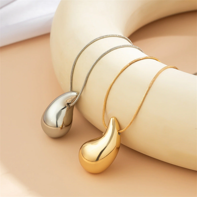 Wholesale Water drop necklace for women, simple and versatile, niche design, clavicle necklace