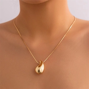Wholesale Water drop necklace for women, simple and versatile, niche design, clavicle necklace