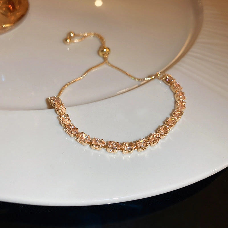 Wholesale Water Drop Zircon Pull-out Bracelet