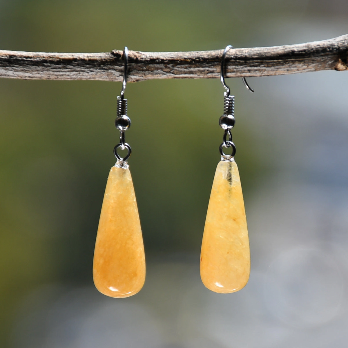 Wholesale  Water Drops Natural Stone Pendant Earrings