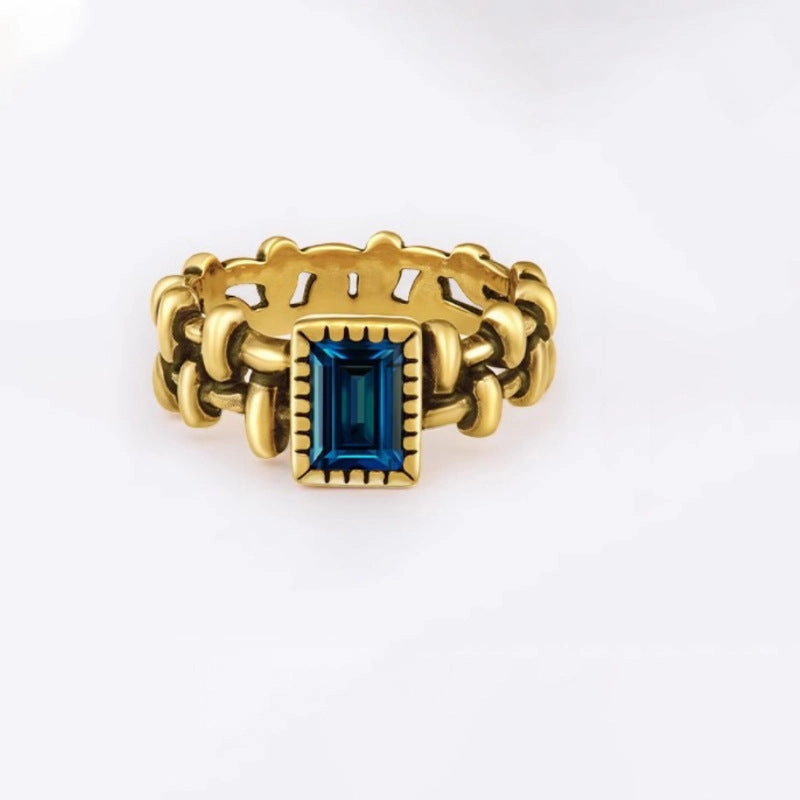 Wholesale Water Shell Inlay Autumn and Winter Trend Fashion Niche Design Light Luxury High-end Open Rings