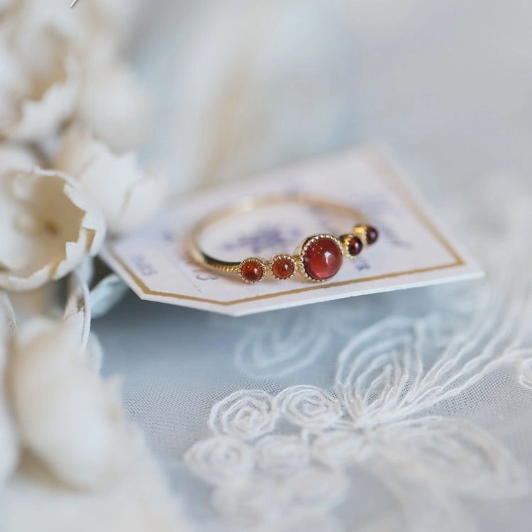 Wholesale Water Shell Inlay Autumn and Winter Trend Fashion Niche Design Light Luxury High-end Open Rings