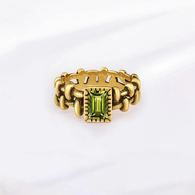 Wholesale Water Shell Inlay Autumn and Winter Trend Fashion Niche Design Light Luxury High-end Open Rings