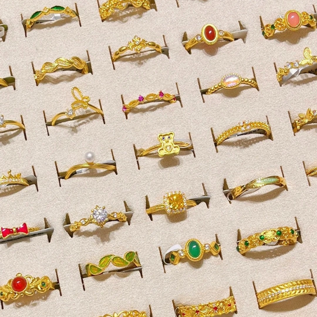 Wholesale Water Shell Inlay Autumn and Winter Trend Fashion Niche Design Light Luxury High-end Open Rings
