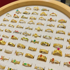Wholesale Water Shell Inlay Autumn and Winter Trend Fashion Niche Design Light Luxury High-end Open Rings