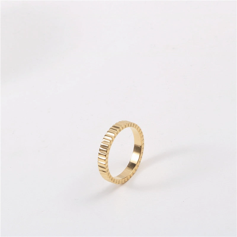 Wholesale Wave Gold Plated Titanium Rings
