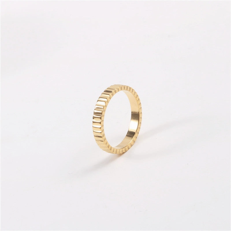Wholesale Wave Gold Plated Titanium Rings