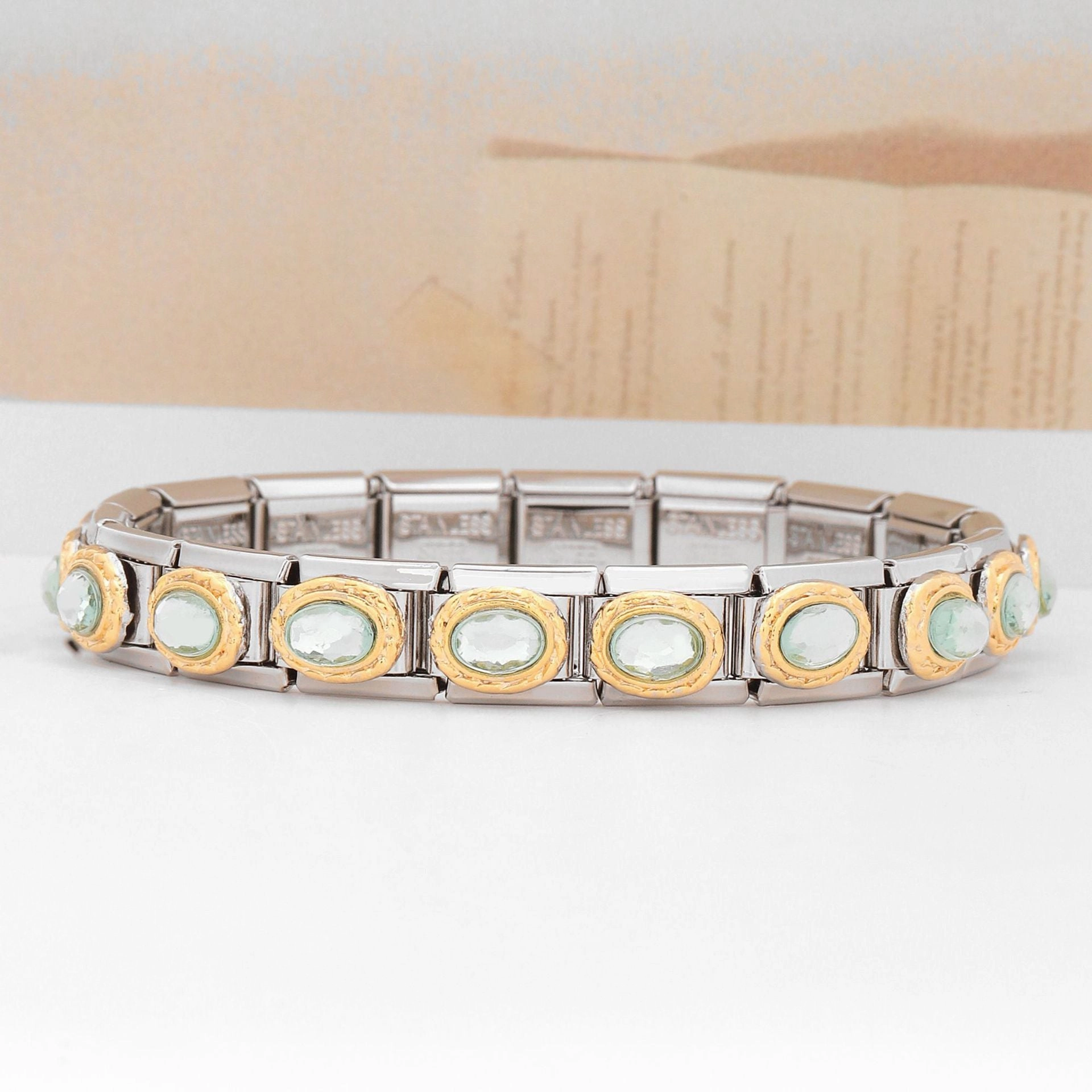 Wholesale Welding 9mm Module Pattern Letter Bracelet DIY Accessories