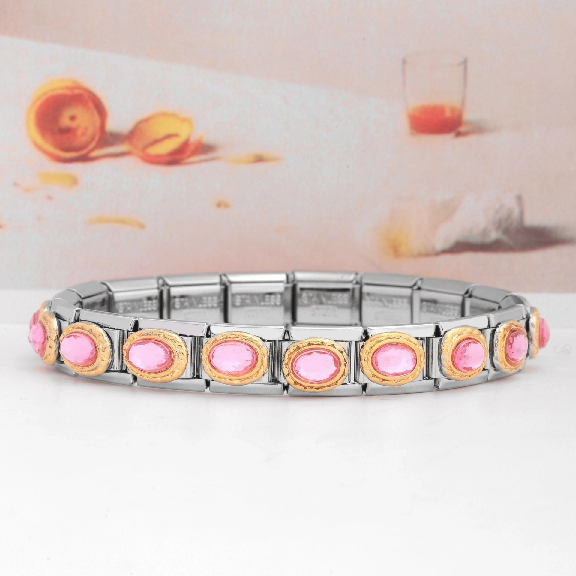 Wholesale Welding 9mm Module Pattern Letter Bracelet DIY Accessories