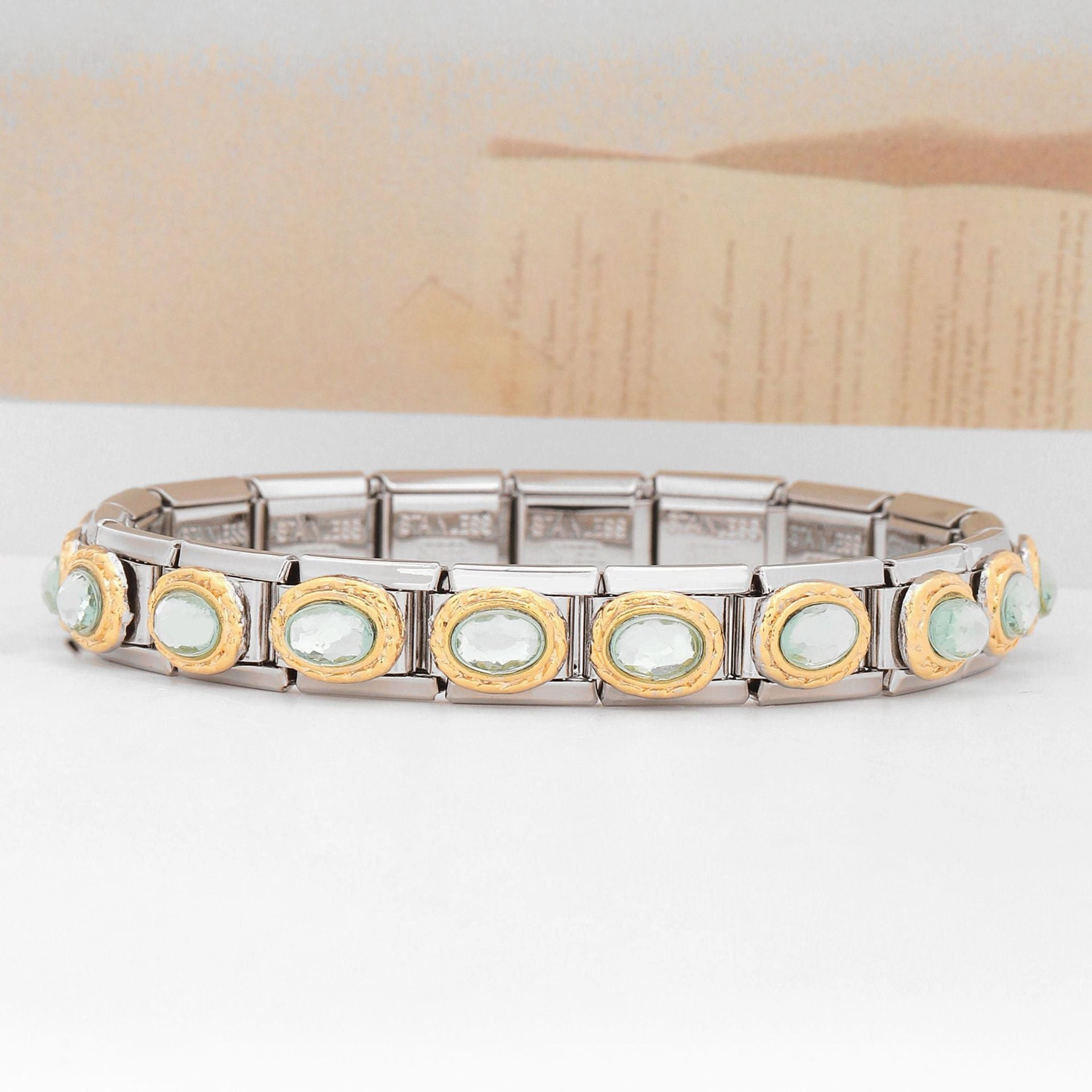 Wholesale Welding 9mm Module Pattern Letter Bracelet DIY Accessories