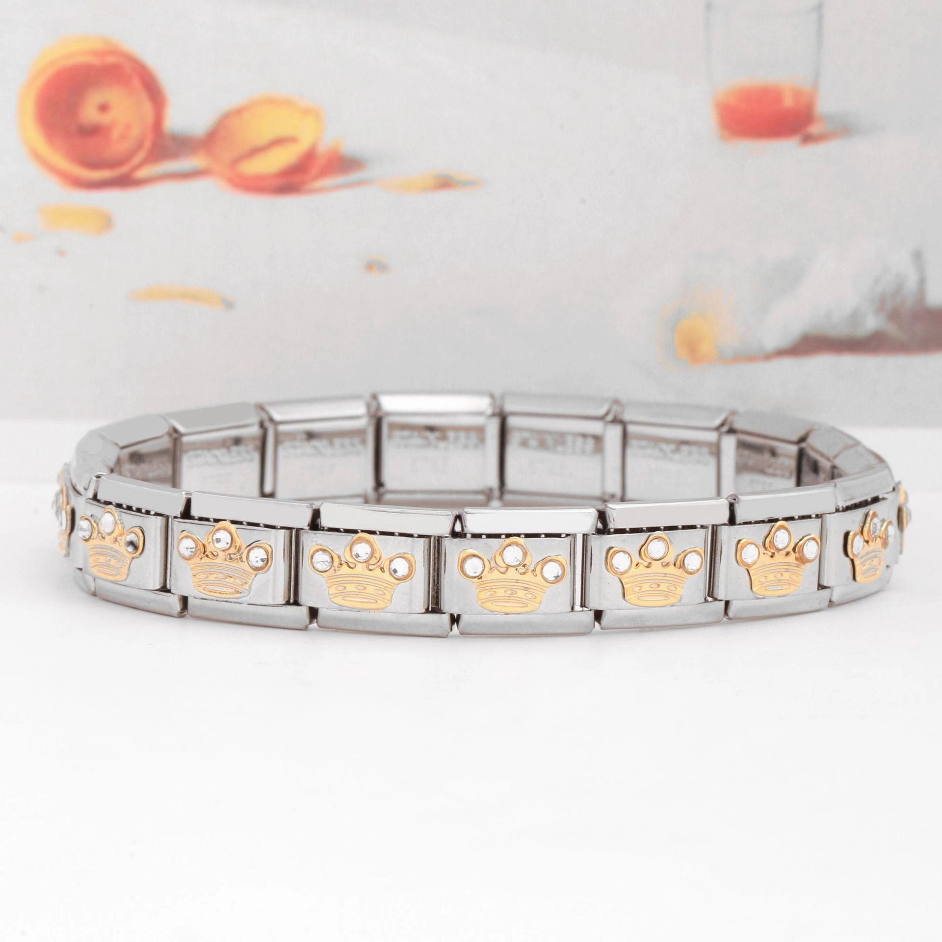 Wholesale Welding 9mm Module Pattern Letter Bracelet DIY Accessories