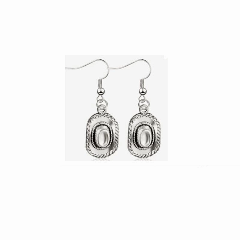 Wholesale Western Cowboy Bull Head Pistol Boots Horseshoe Vintage Earrings