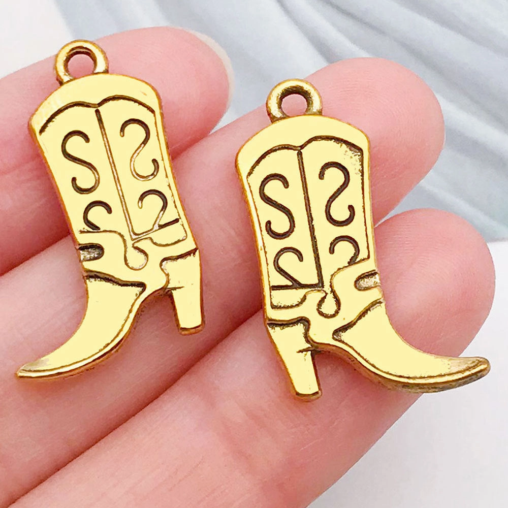 Wholesale Western Cowboy DIY Alloy Boots Gun Cactus Necklace Pendant Accessories