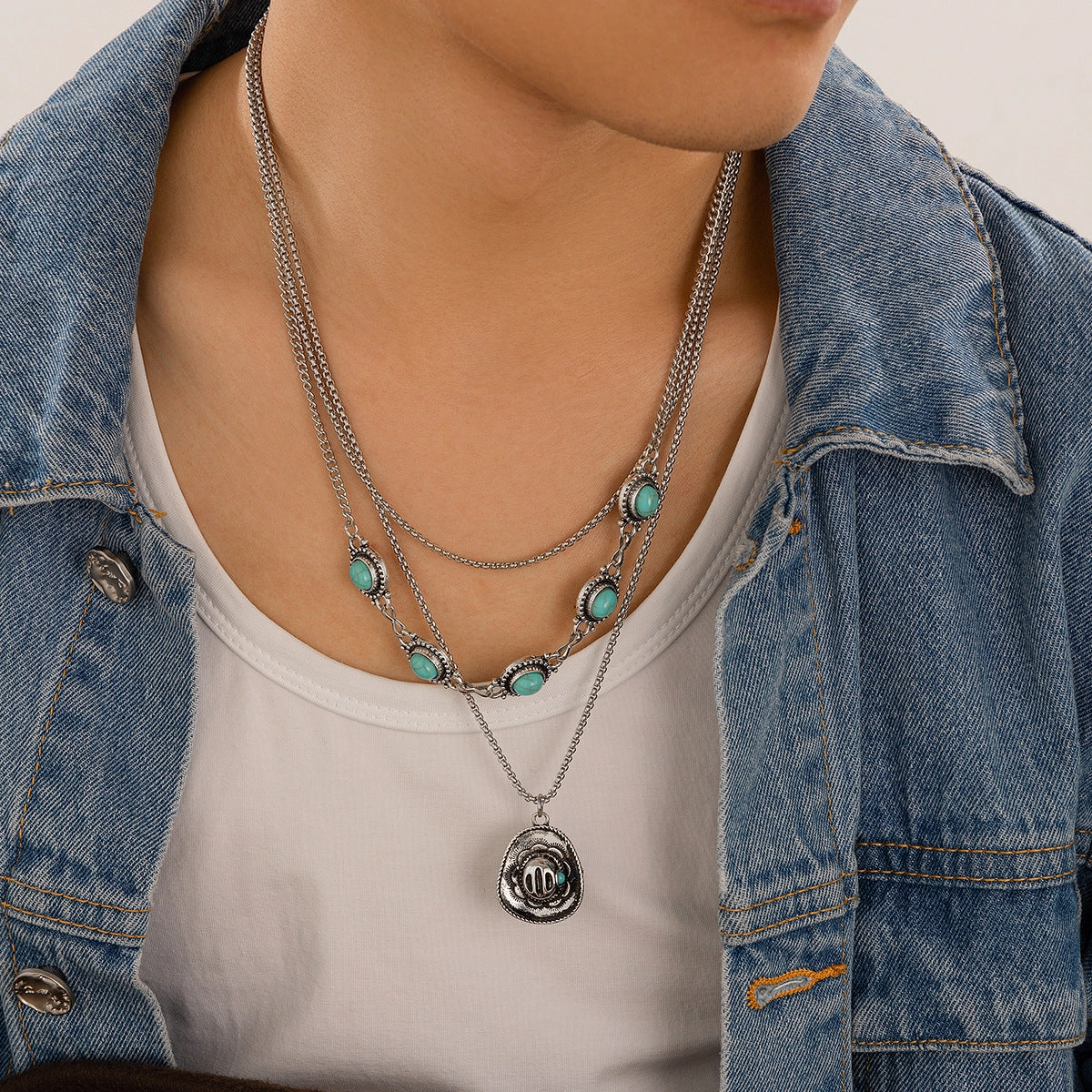Wholesale Western cowboy hat necklace