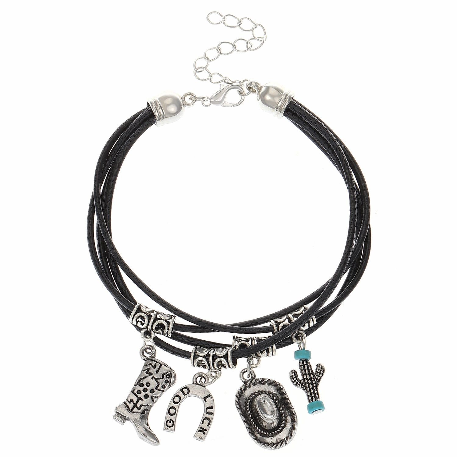 Wholesale Western Cowboy Multi-layered Vintage Boots Horseshoe Necklace