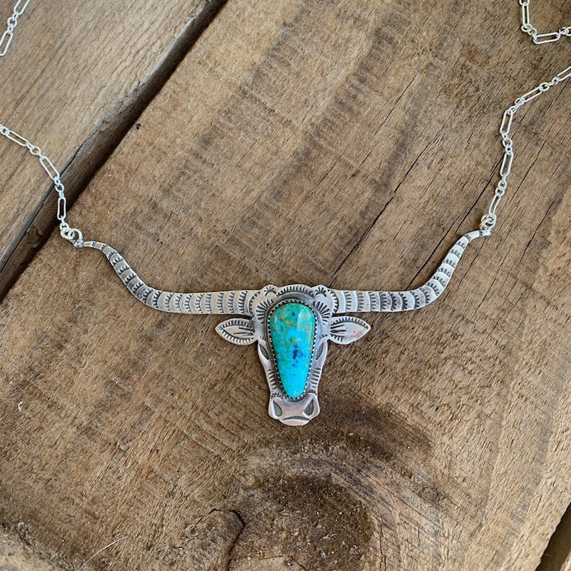 Wholesale Western style bull head retro ethnic style necklace