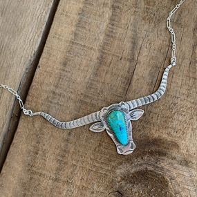 Wholesale Western style bull head retro ethnic style necklace