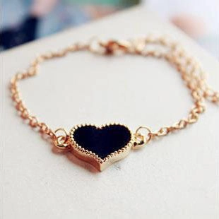 Wholesale White Four Leaf Clover Heart Love Bracelet