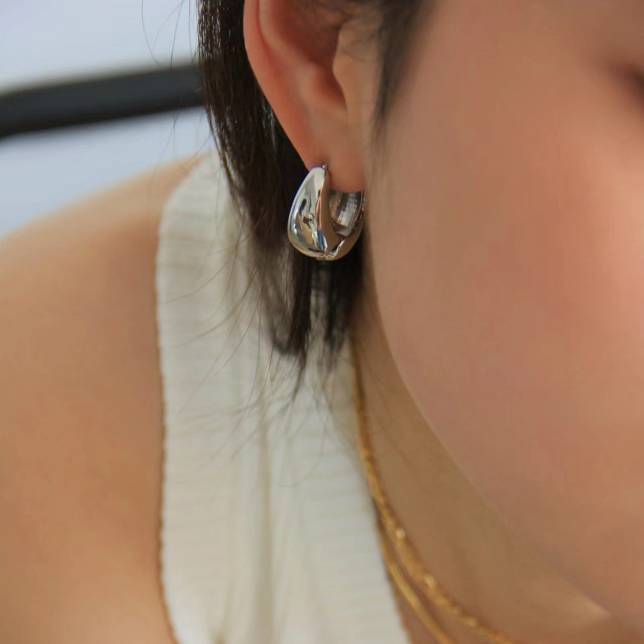 Wholesale wholesale CELI metal brass gold-plated cold style high quality earrings
