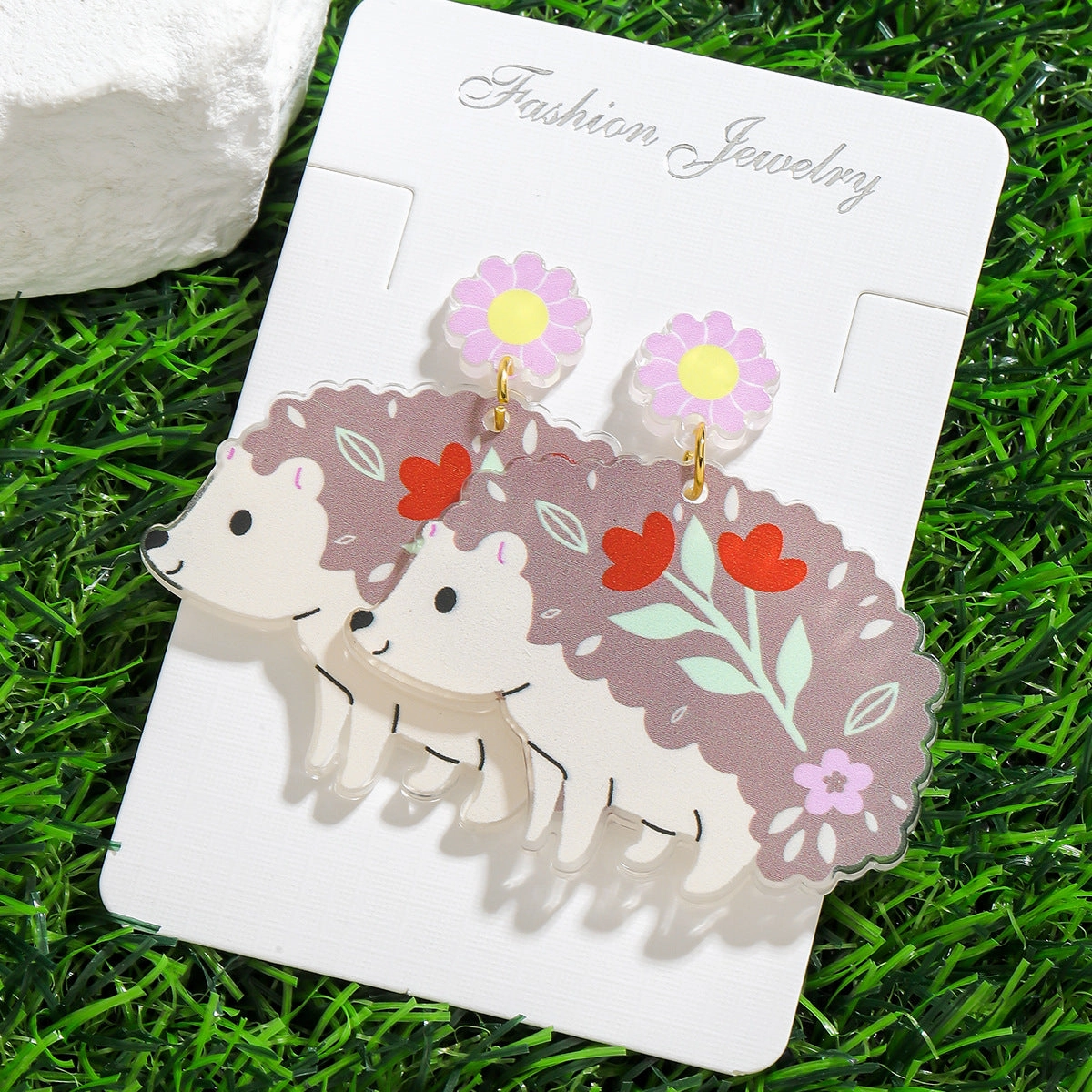 Wholesale Wholesale Cute Cartoon Hedgehog Earrings