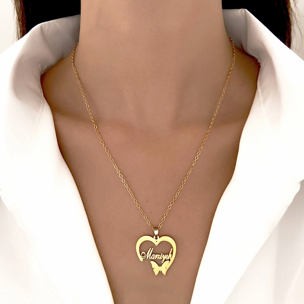 Wholesale Wholesale love hollow peach heart clavicle necklace