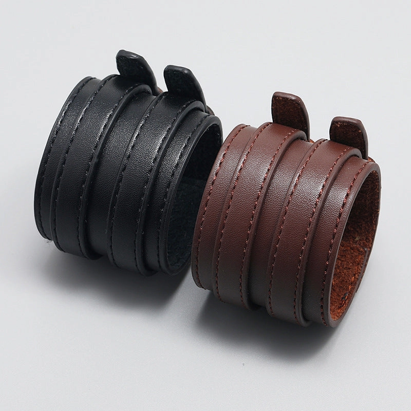 Wholesale Wirepunk Men's Leather Bracelet