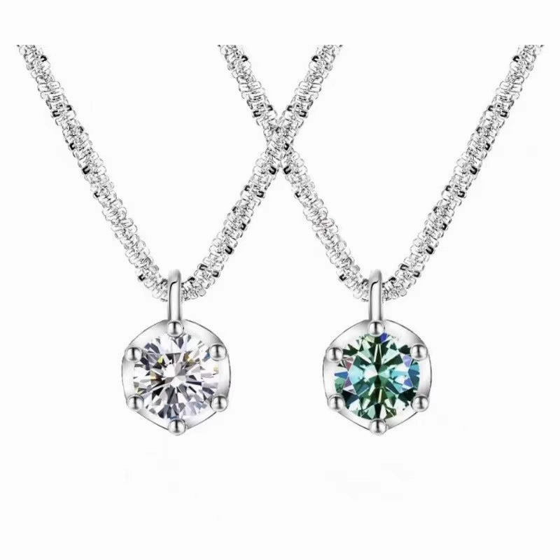 Wholesale Women's Gypsophila Sparkling Pendant Valentine's Day Clavicle Necklace