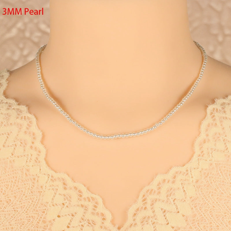 Wholesale women's pearl necklace clavicle French style necklace