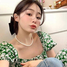 Wholesale women's pearl necklace clavicle French style necklace