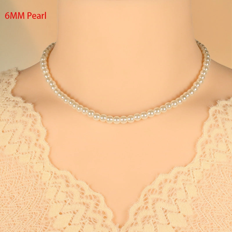 Wholesale women's pearl necklace clavicle French style necklace