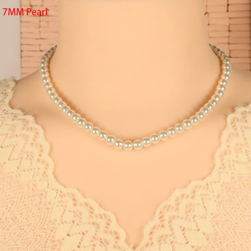Wholesale women's pearl necklace clavicle French style necklace