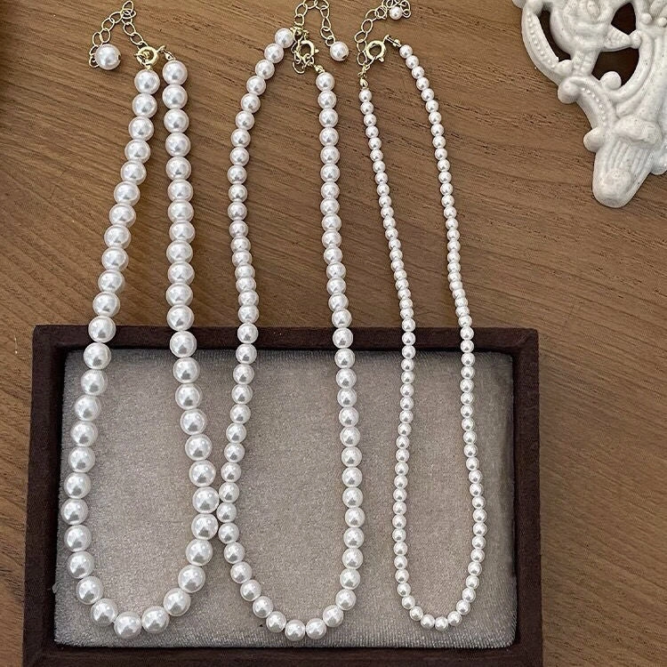 Wholesale women's pearl necklace clavicle French style necklace