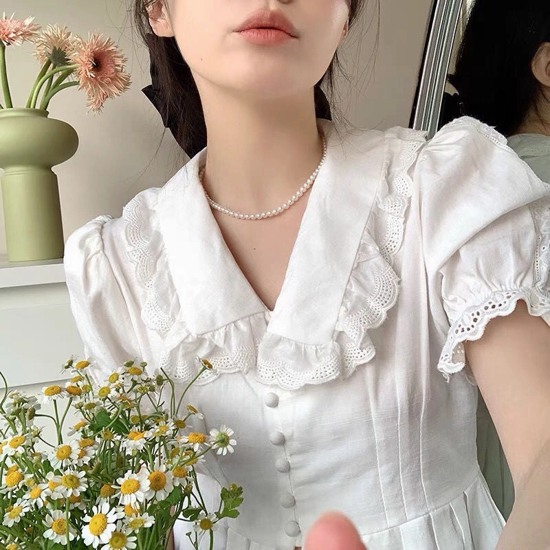 Wholesale women's pearl necklace clavicle French style necklace