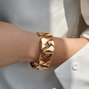 Wholesale X-shaped Design Hollow Widened Bracelet