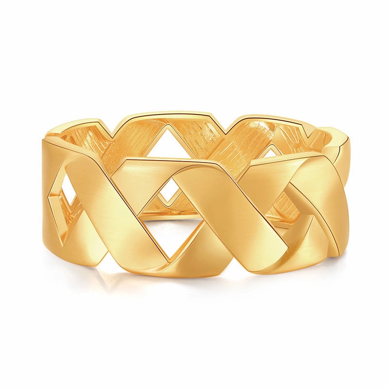 Wholesale X-shaped Design Hollow Widened Bracelet