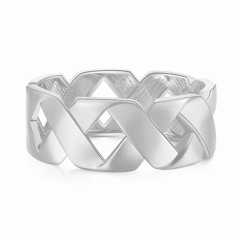 Wholesale X-shaped Design Hollow Widened Bracelet