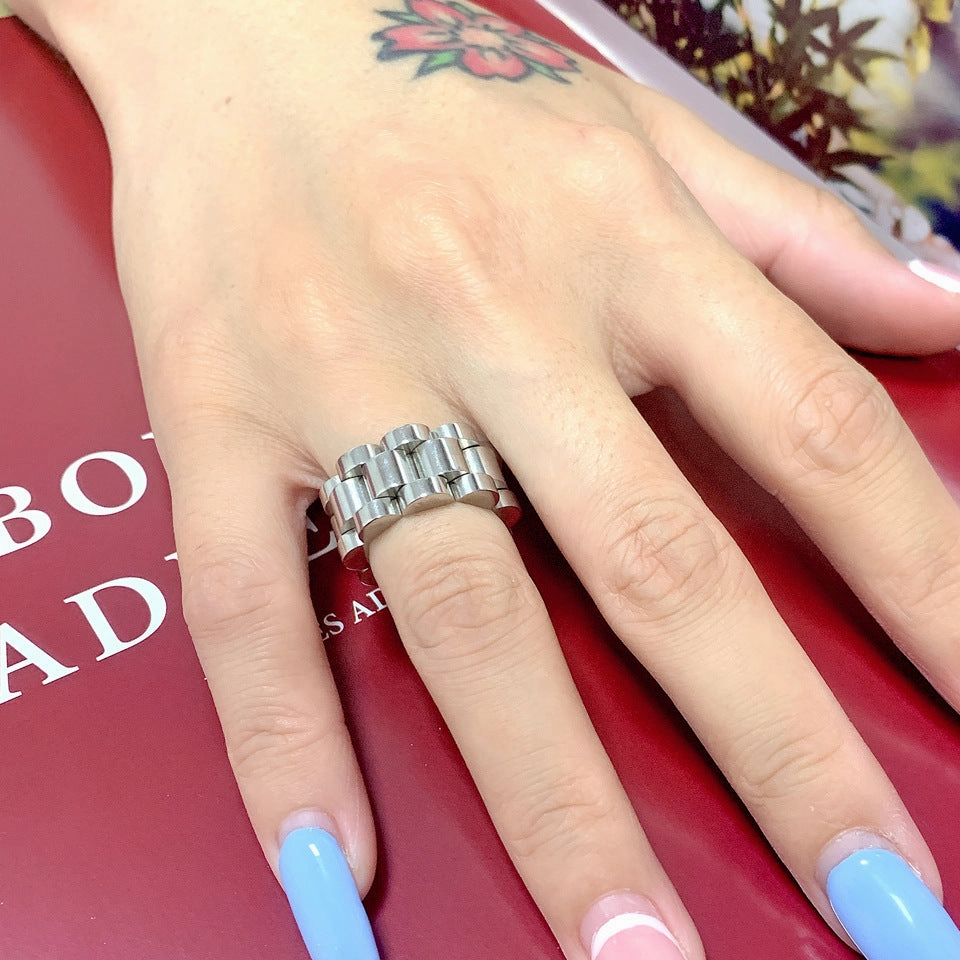 Wholesale Zhendianzhibao Titanium Steel Chain Ring