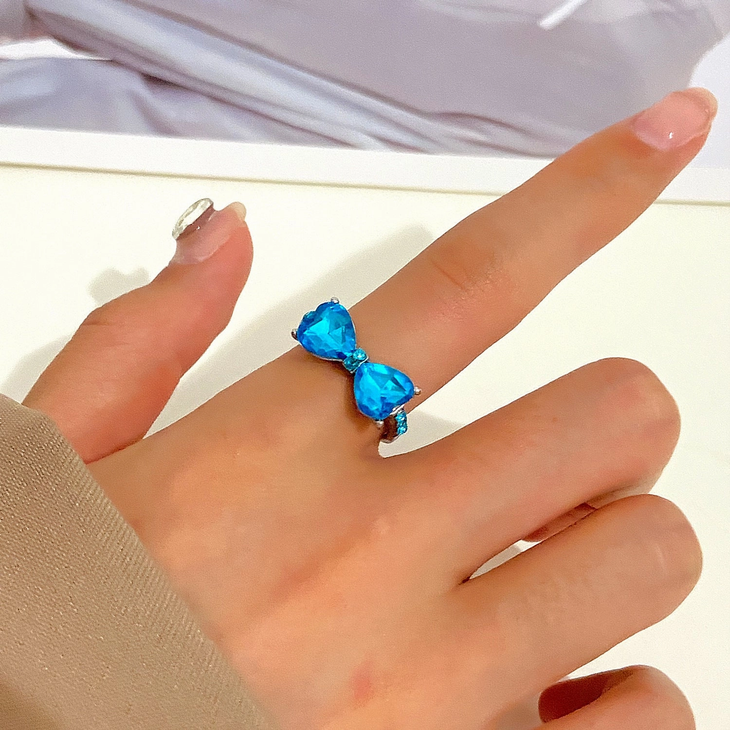 Wholesale Zircon Bow Alloy Rings
