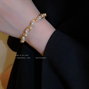 Wholesale Zircon Chain Geometric Bracelet